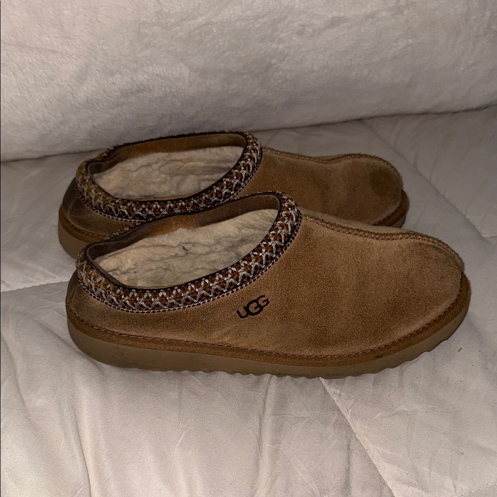 UGG Tan Suede Slip-On Shoes
